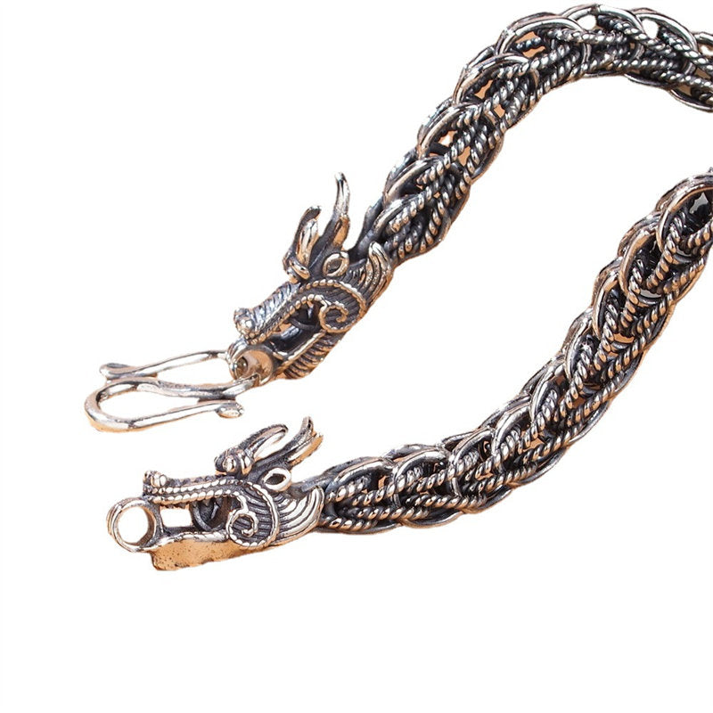 KarmaRipple's 925 Sterling Silver Dragon Success Strength Bracelet Bangle p6
