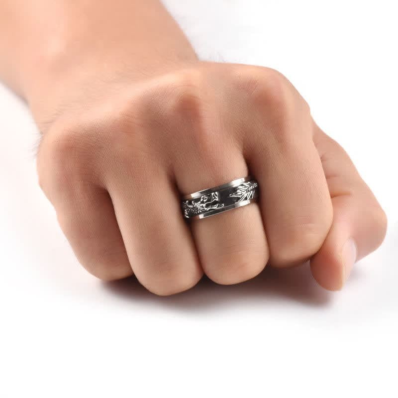 KarmaRipple's Dragon Titanium Steel Stimulation Rotatable Ring ( p18
