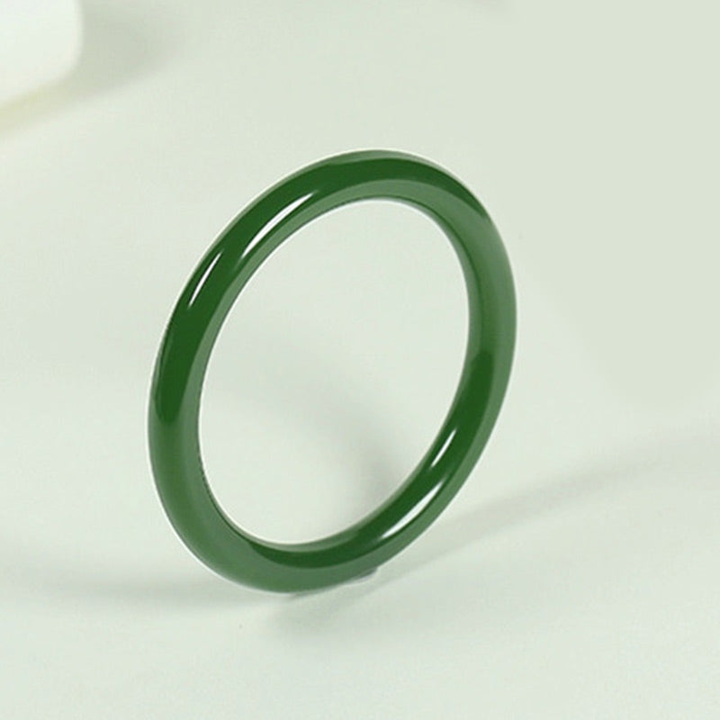 KarmaRipple's Cyan Jade Longevity Blessing Bangle Bracelet p8