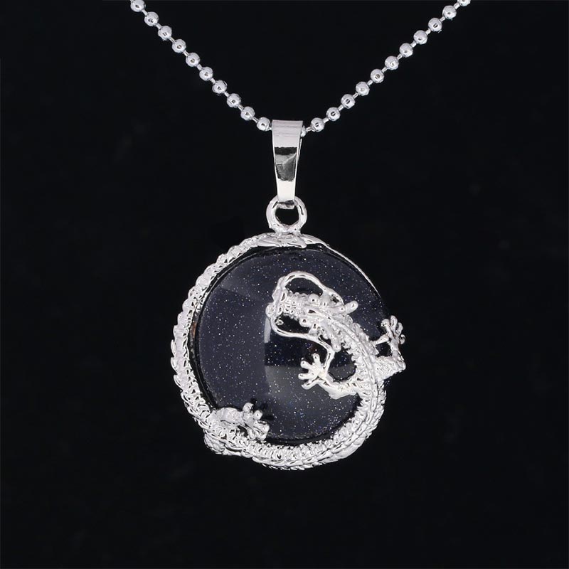 KarmaRipple's Chinese Dragon Authentic Quartz Gemstone Balancing Energy Pendant Necklace p4