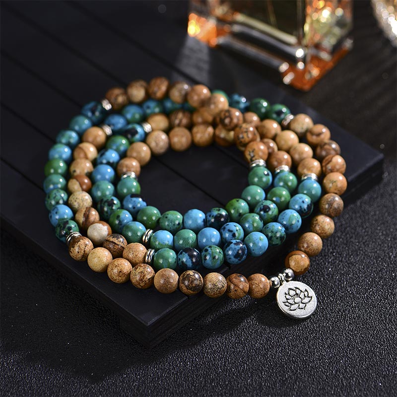 KarmaRipple's 108 Meditation Balancing Multilayer Mala p1