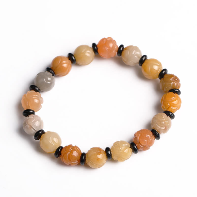 KarmaRipple's Golden Silk Jade Lotus Wealth Fortune Bracelet p13