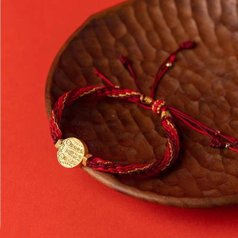 KarmaRipple's Five Directions Gods of Wealth Handmade Reincarnation Weave Protection String Braid Bracelet p1