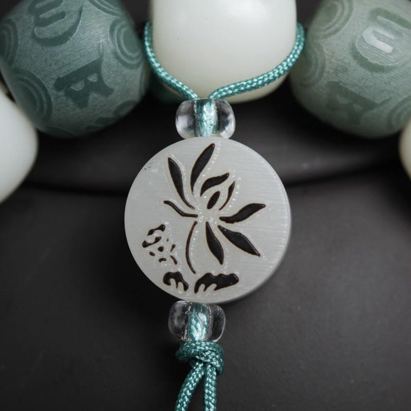KarmaRipple's Ivory Bodhi Six True Words Protection Bracelet p8