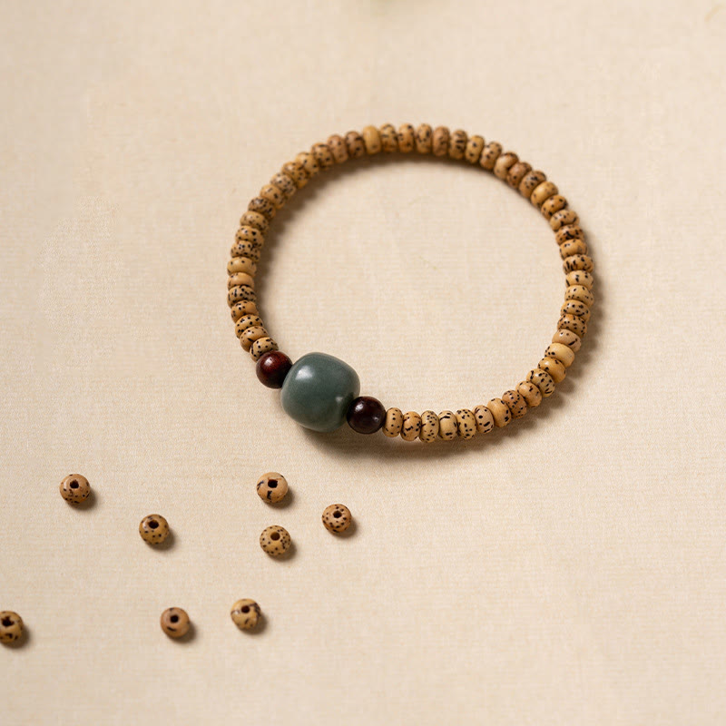 KarmaRipple's Bodhi Seed Small Leaf Red Sandalwood Wisdom Bracelet p3