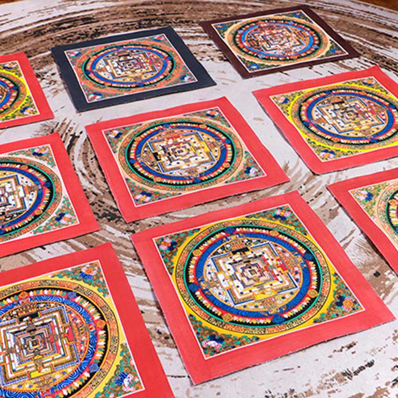 KarmaRipple's Tibetan Handmade Thangka Mandala Painting Blind Box Random Color Pattern p11