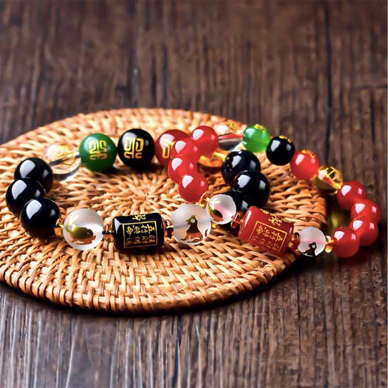 KarmaRipple's Chinese Zodiac Feng Shui Obsidian Five-Element Wealth Porsperity Bracelet p10