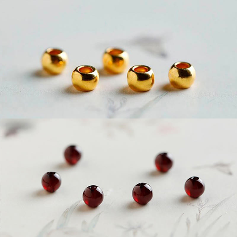 KarmaRipple's 999 Gold Koi Fish Authentic Garnet Protection Bracelet p15