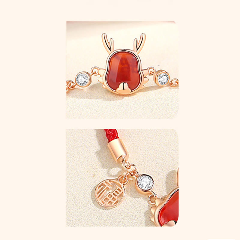 KarmaRipple's ???A Flash Sale- 925 Sterling Silver Year of the Dragon Authentic Red Agate Dragon Attract Fortune Fu Character Strength Bracelet Pendant Necklace Earrings p21