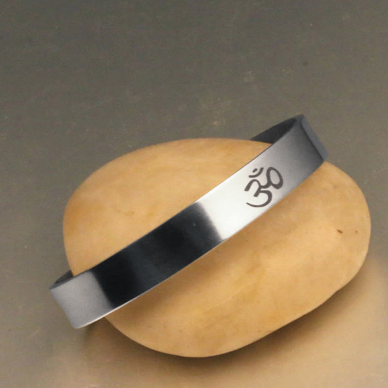 KarmaRipple's Tibetan OM Symbol Mindfulness Cuff Bracelet Bangle p3