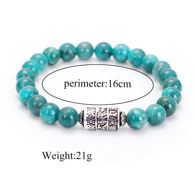 KarmaRipple's Authentic Lazurite Pietersite Unakite Om Mani Padme Hum Bead Positive Bracelet p6