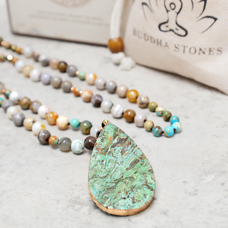 KarmaRipple's Authentic Ocean Picasso Jasper Beaded Balancing Neckace p10