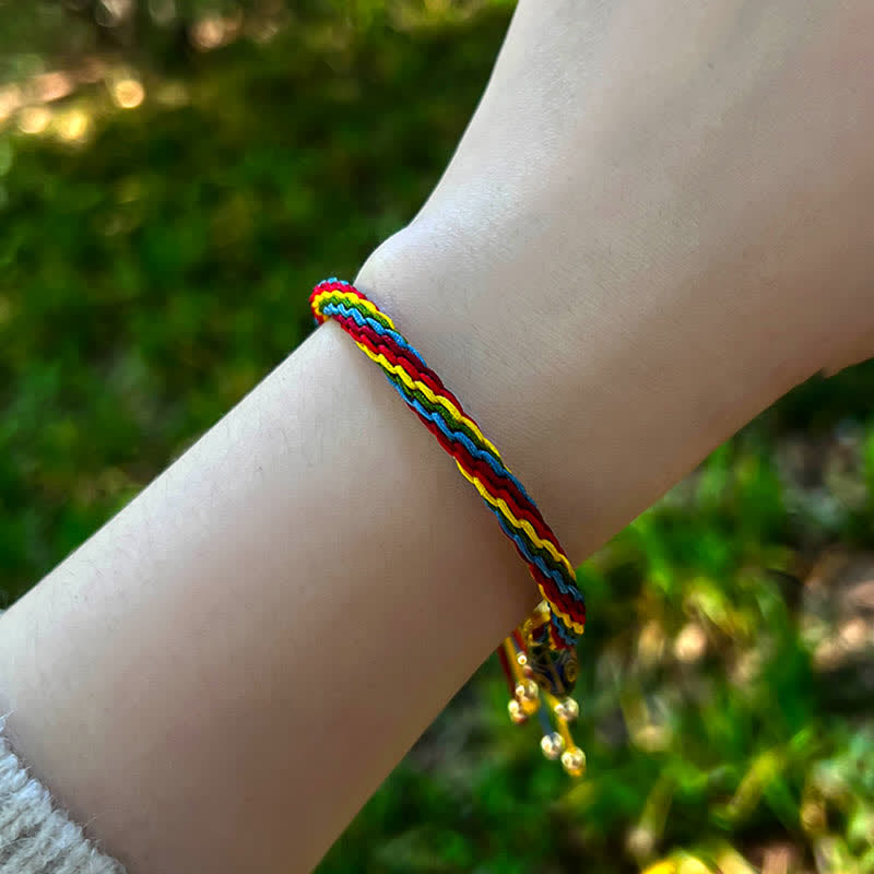 KarmaRipple's Gold Swallowing Beast Family Fortune Reincarnation Weave Colorful String Bracelet p7