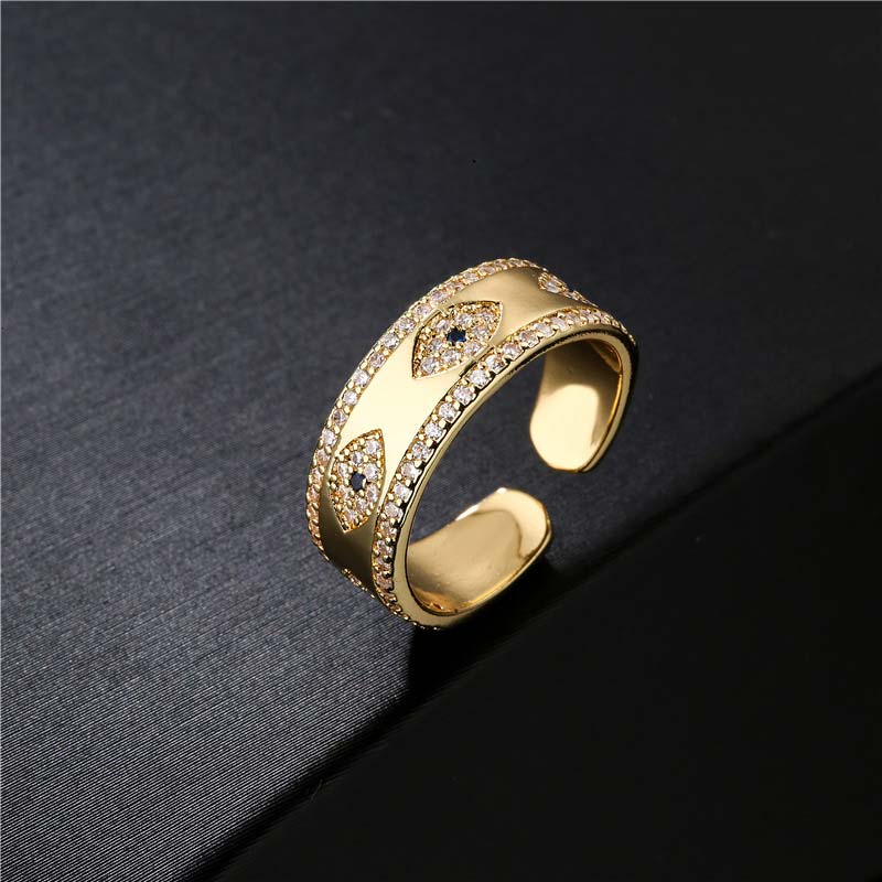 KarmaRipple's Evil Eye Fortune Blessing Bronze Alloy Ring p2