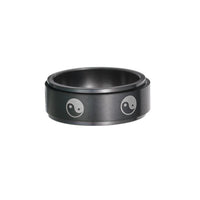 KarmaRipple's Yin Yang Titanium Steel Balance Rotatable Ring