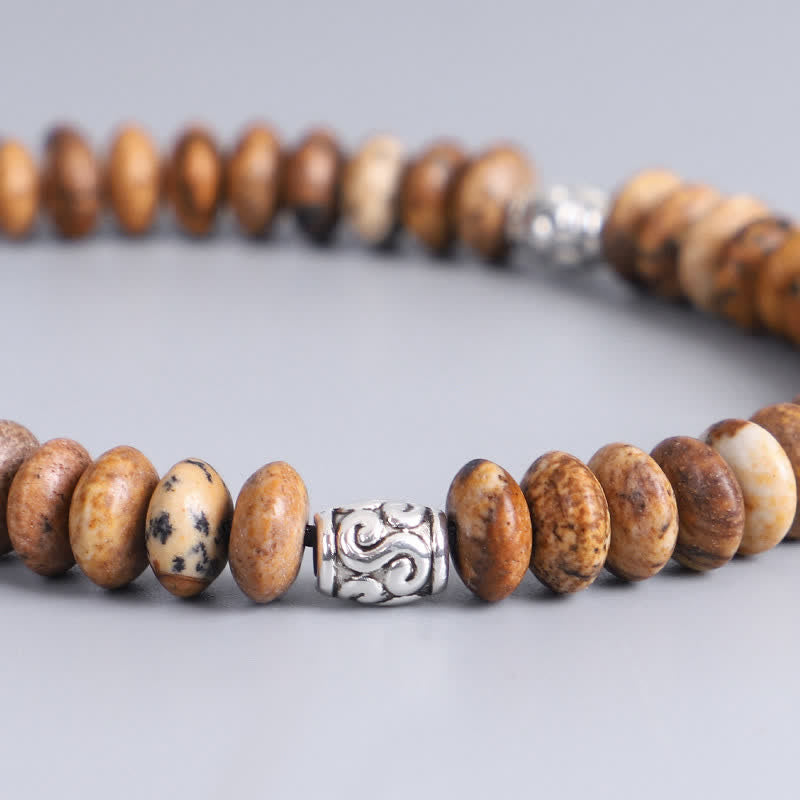 KarmaRipple's Picture Jasper Positive Beadwork String Bracelet p11