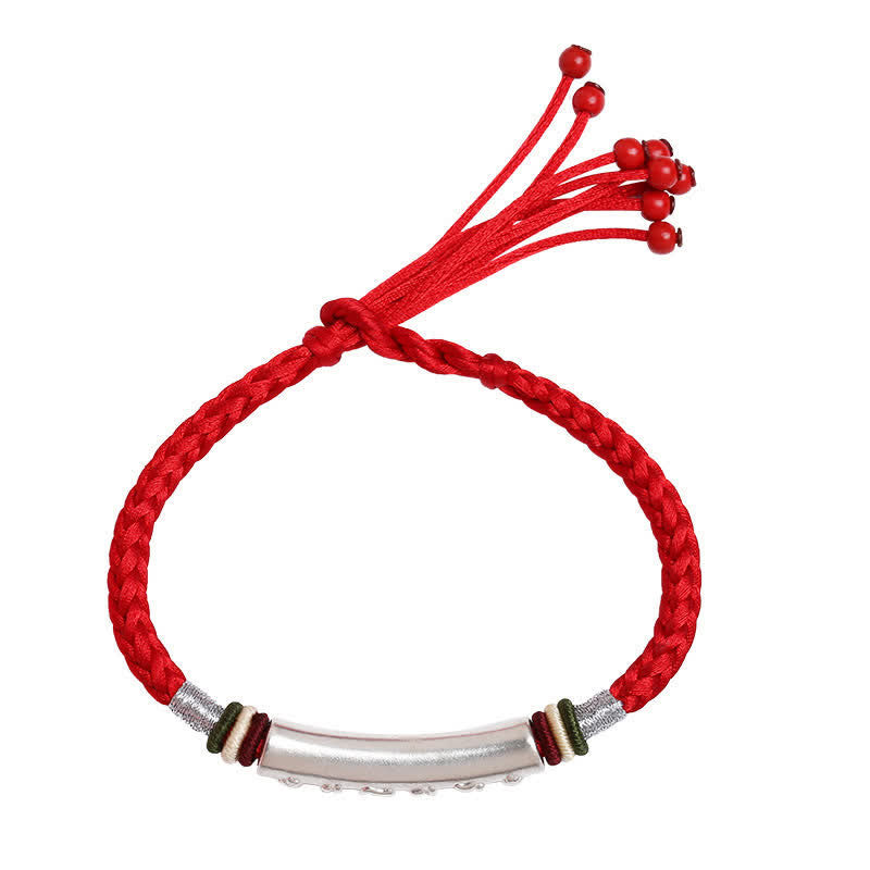 KarmaRipple's 999 Sterling Silver Om Mani Padme Hum Protection Strength String Bracelet p18
