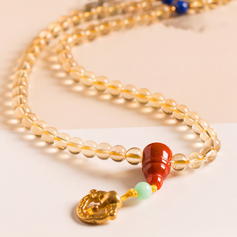 KarmaRipple's 925 Sterling Silver 108 Mala Beadwork Authentic Citrine Red Agate Amber Pleasure Talisman Bracelet p11