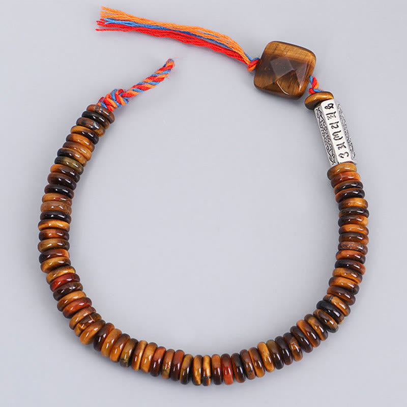KarmaRipple's Tibetan Tiger Eye Om Mani Padme Hum Protection Power Bracelet p10