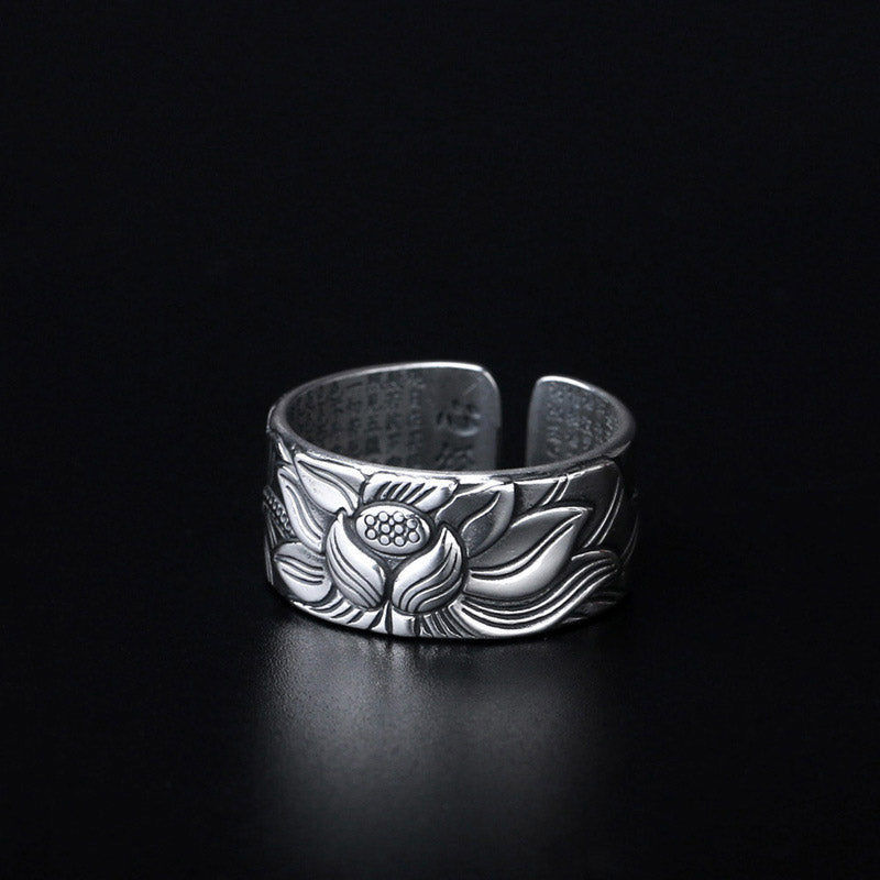 KarmaRipple's Tibetan Lotus Ivory Bronze Enlightenment Ring p3