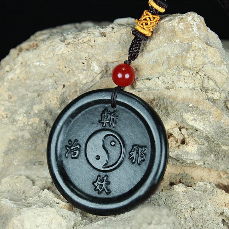 KarmaRipple's Authentic Hetian Cyan Jade Yin Yang Fortune Balance Pendant Necklace p3