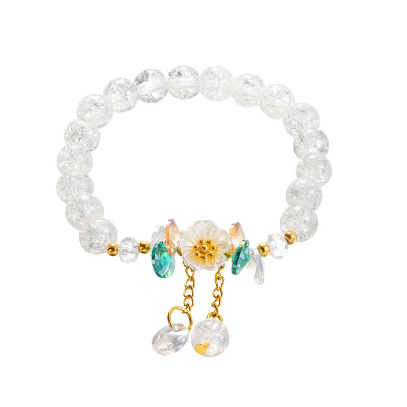 KarmaRipple's Simple Design Flower Talisman Glass Bead Bracelet p31
