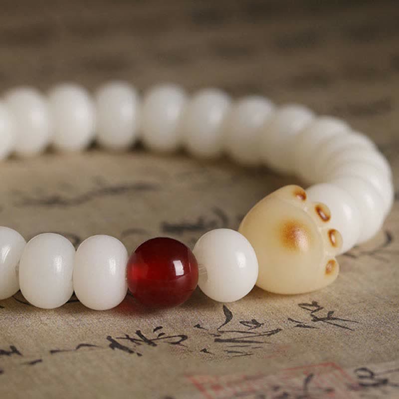 KarmaRipple's Authentic Bodhi Seed Lovely Paw Fortunate Cat Bracelet p3