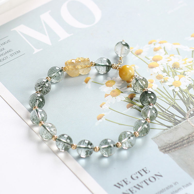 KarmaRipple's Green Phantom Citrine PiXiu Confidence Bracelet p3
