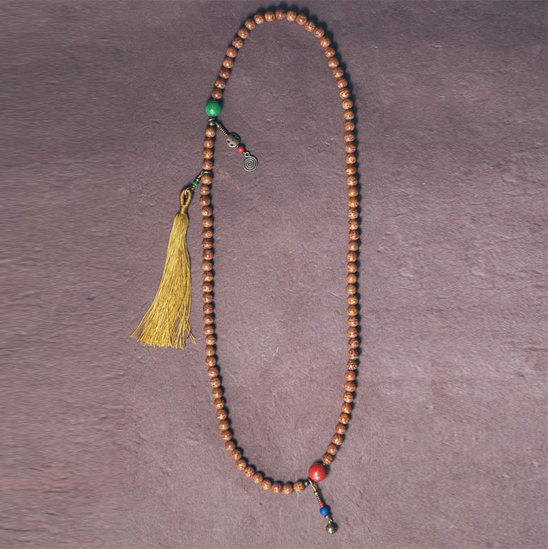 KarmaRipple's 108 Mala Beadwork Bodhi Seed Wisdom Peace Tassel Bracelet p4