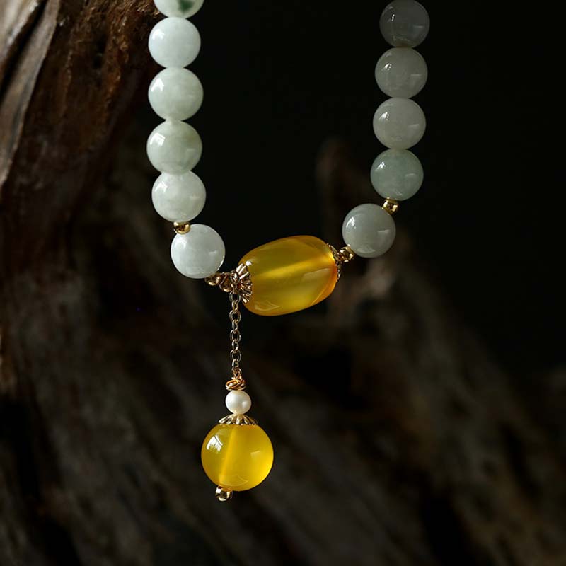 KarmaRipple's Authentic Ivory Jade Agate Protection Bracelet p5