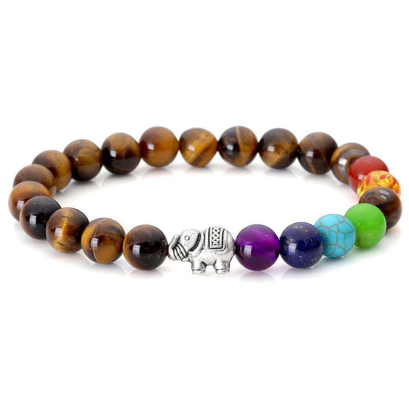 KarmaRipple's Lava Rock Tiger Eye Stone Elephant Diffuser Peace Balancing Bracelet p8
