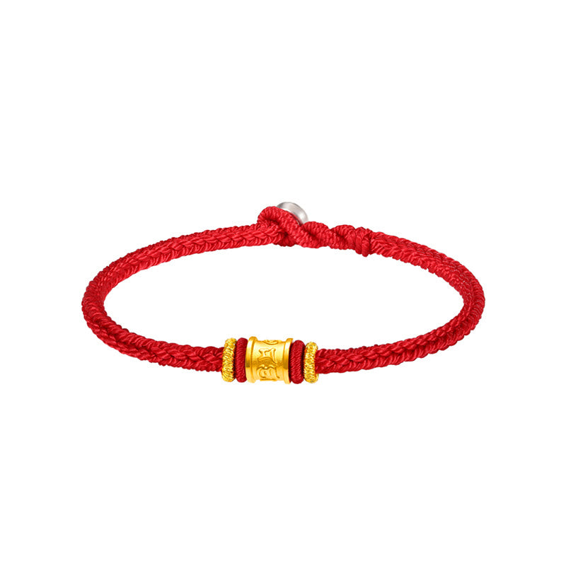KarmaRipple's Tibet 999 Gold Om Mani Padme Hum Engraved Protection?Lucky Bead Bracelet p11