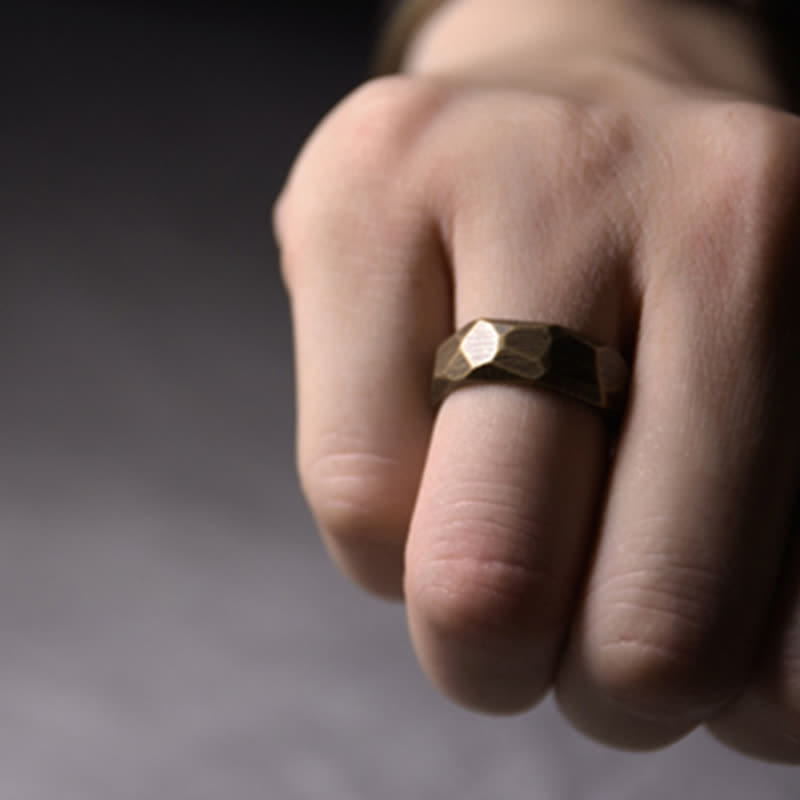 KarmaRipple's Tibetan Simple Design Bronze Wealth Ring p13