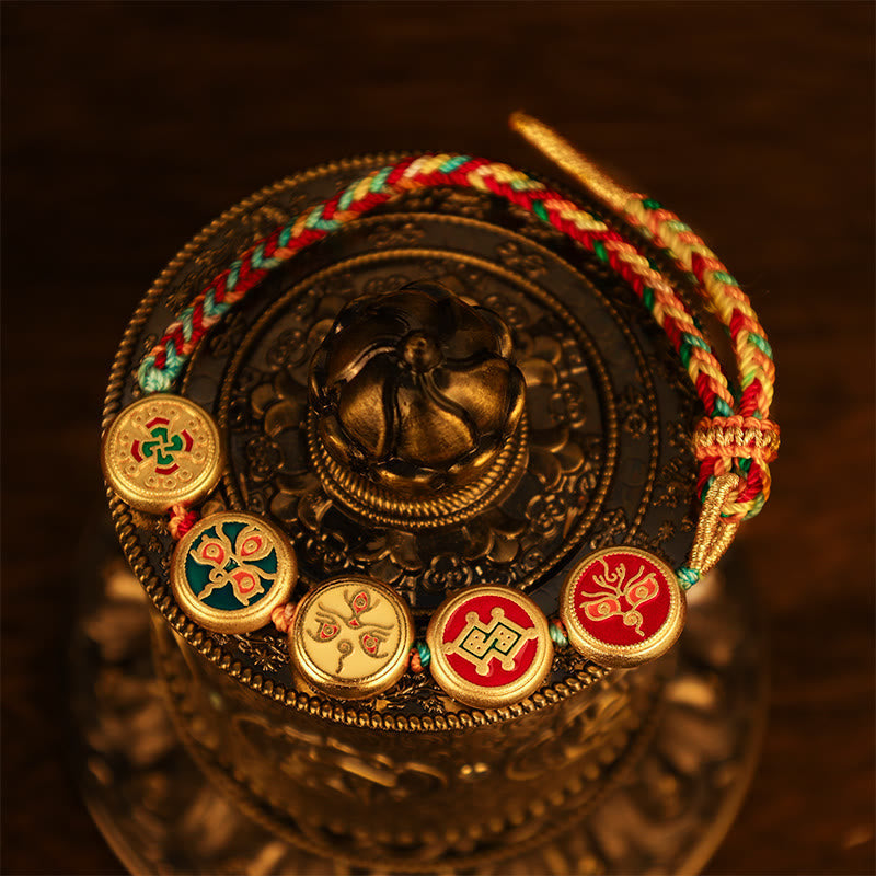 KarmaRipple's Tibetan Five God Of Wealth Colorful Rope Woven Fortune Bracelet p10