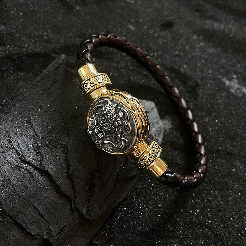KarmaRipple's Tibetan 925 Sterling Silver Zakiram Goddess of Wealth Blessing Protection Bracelet p17