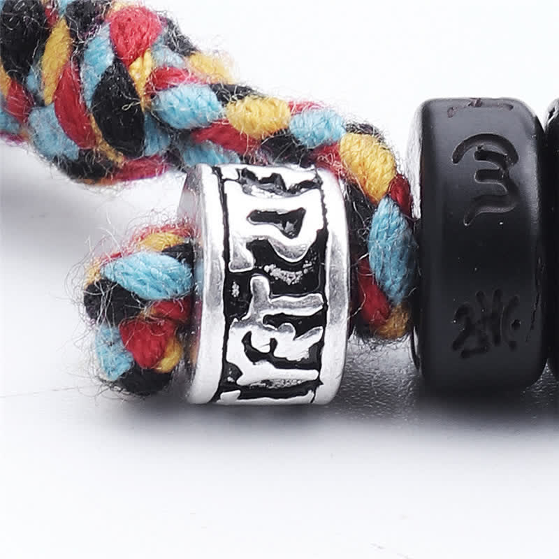 KarmaRipple's Tibetan Coconut Shell Beadwork Engraved Om Mani Padme Hum Mantra Happiness Bracelet p8