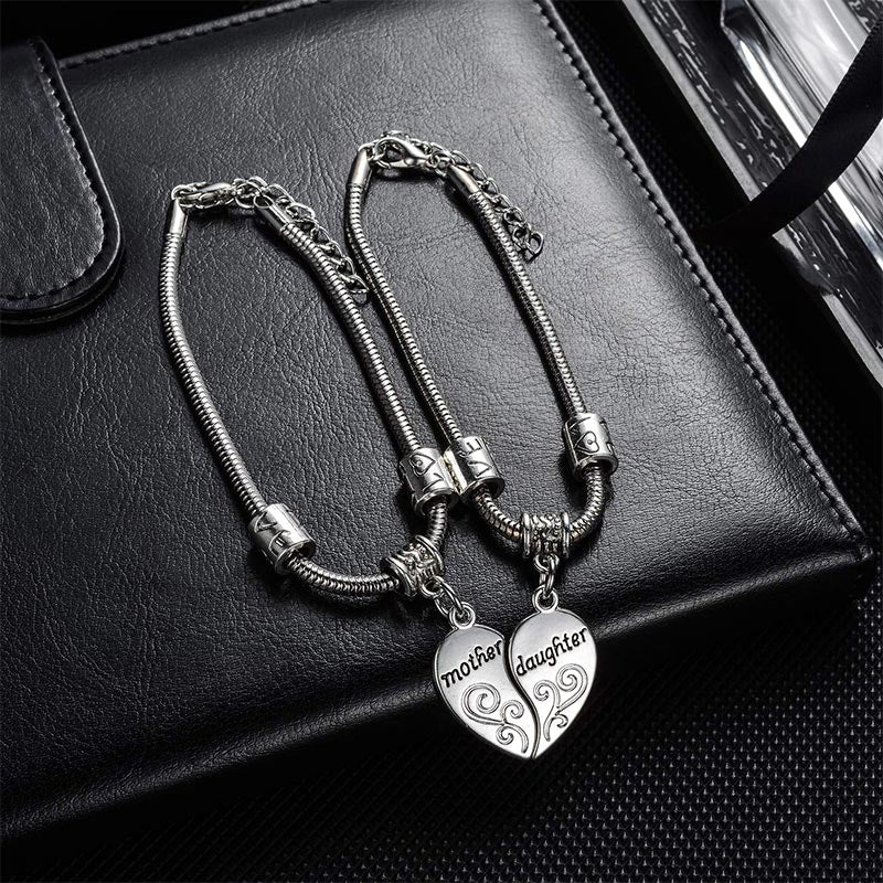 KarmaRipple's 2pcs Matching Heart Mother Daughter Bracelets p6