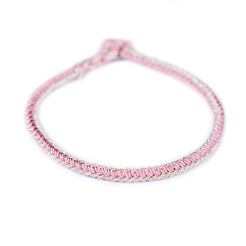 KarmaRipple's Two-Color Rope Handcrafted Eight Thread Peace Weave Bracelet p30
