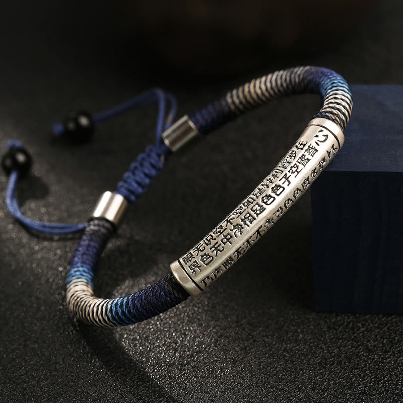 KarmaRipple's 999 Sterling Silver Heart Sutra Calm Handmade Woven Bracelet p3