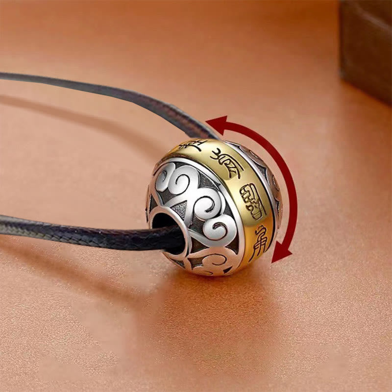 KarmaRipple's Taoist Nine-Character Mantra Engraved Amulet Balance Pendant Rotatable Necklace p2