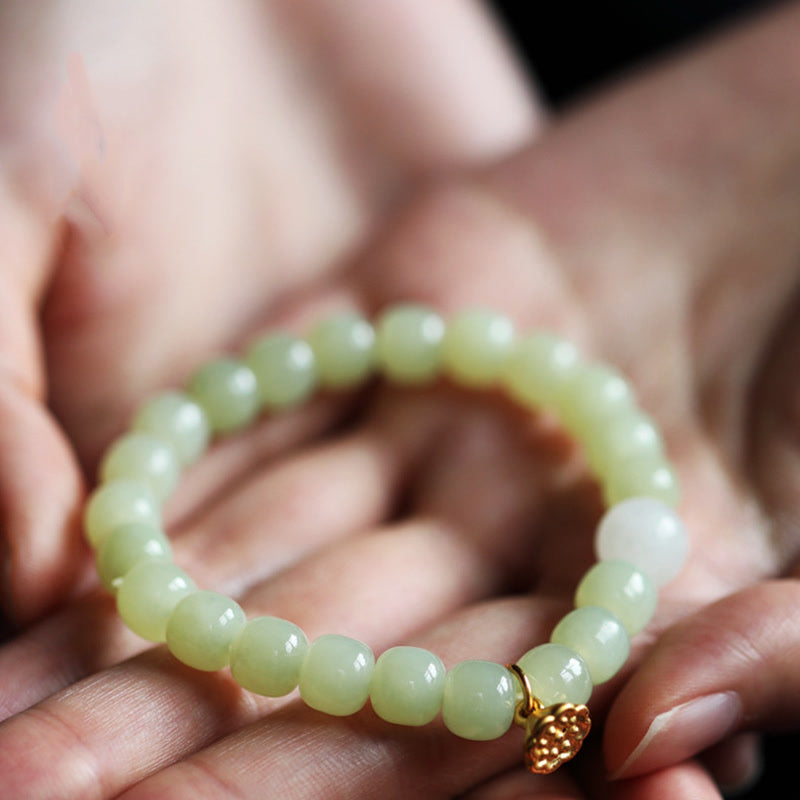 KarmaRipple's Jade Lotus Abundance Adjustable Bracelet p3
