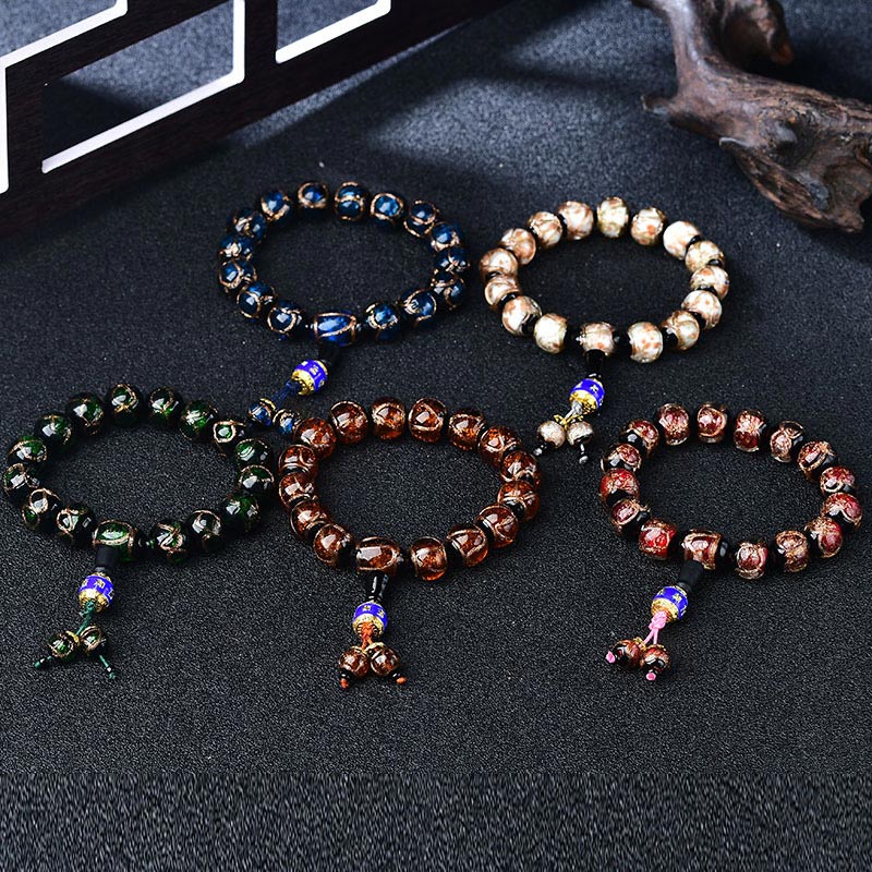 KarmaRipple's Tibetan Dragon Vein Agate Balancing Bracelet p3