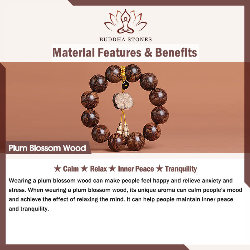KarmaRipple's Plum Blossom Wood Inner Peace Bracelet p12