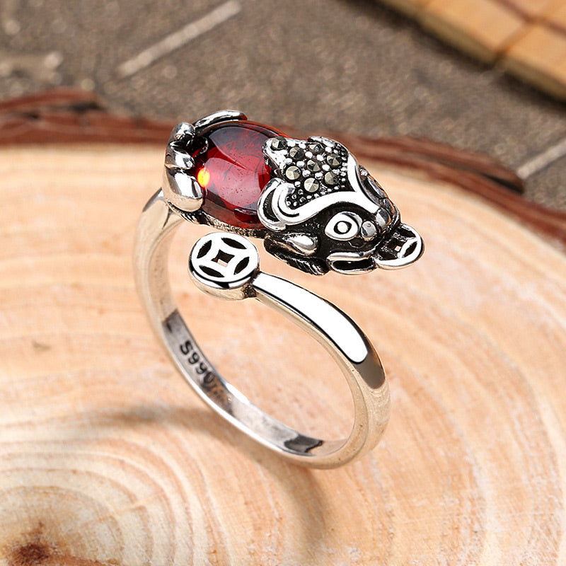 KarmaRipple's FengShui Genstone PiXiu Wealth Adjustable Ring p2