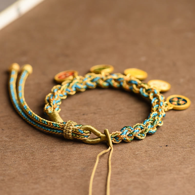 KarmaRipple's Tibetan Five God Of Wealth Fortune Handcrafted Braid String Bracelet p3