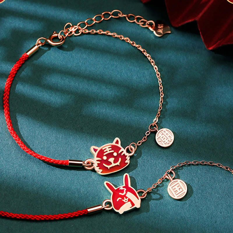 KarmaRipple's 925 Sterling Silver Color-changing Chinese Zodiac Fortune Protection Red String Chain Bracelet p14