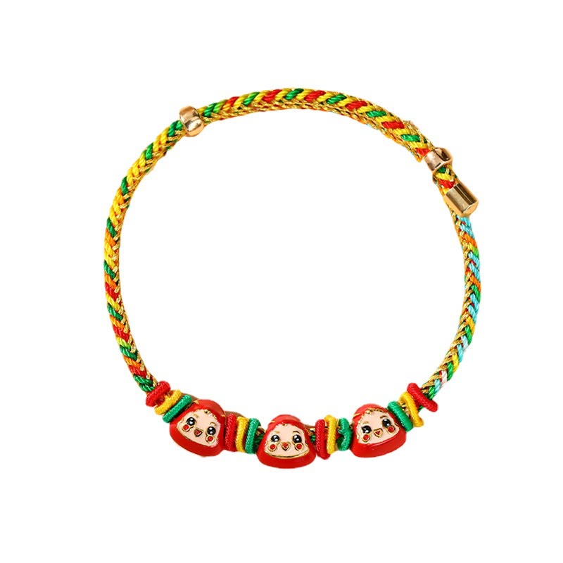 KarmaRipple's Colorful Rope Zongzi Pattern Fortune Handmade Child Adult Bracelet p26