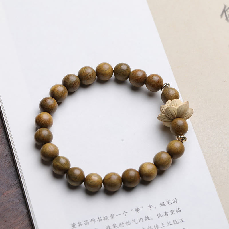 KarmaRipple's Green Sandalwood Boxwood Lotus Soothing Bracelet p12