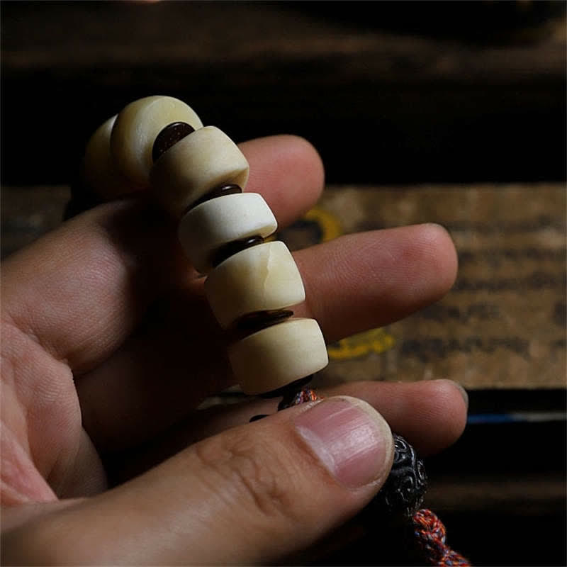 KarmaRipple's Tibetan 108 Mala Beadwork Yak Bone Balance Strength Mala Bracelet p9