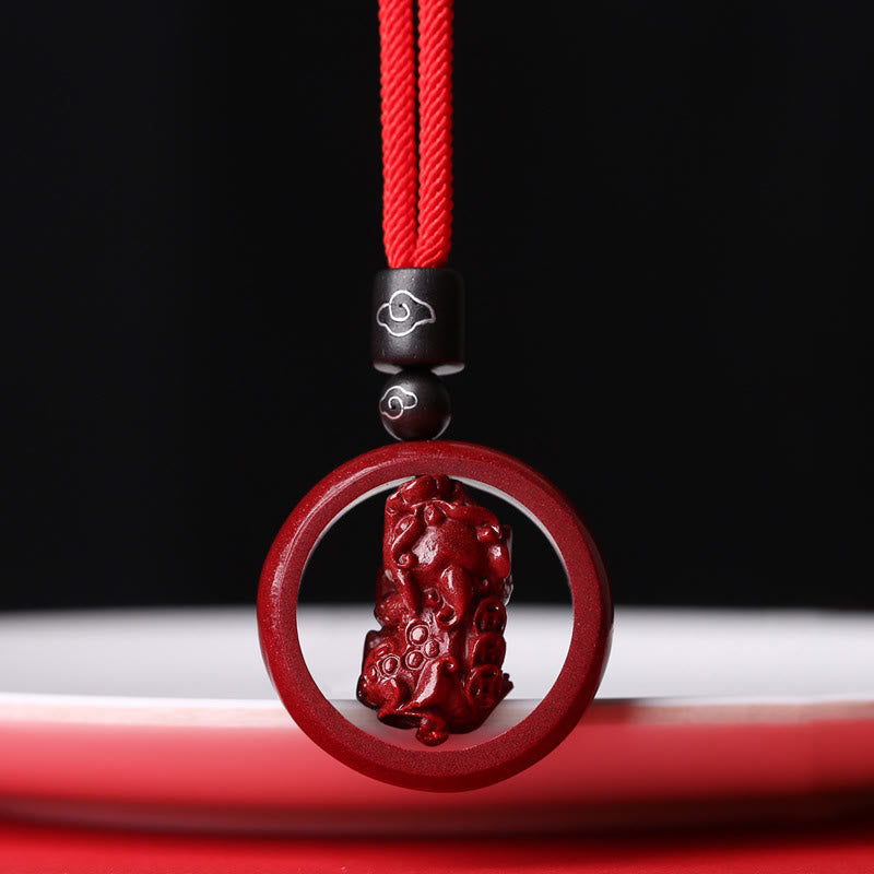 KarmaRipple's Cinnabar Om Mani Padme Hum PiXiu Blessing Fortunate Bead Pendant Necklace p7